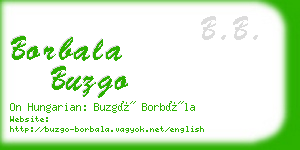 borbala buzgo business card